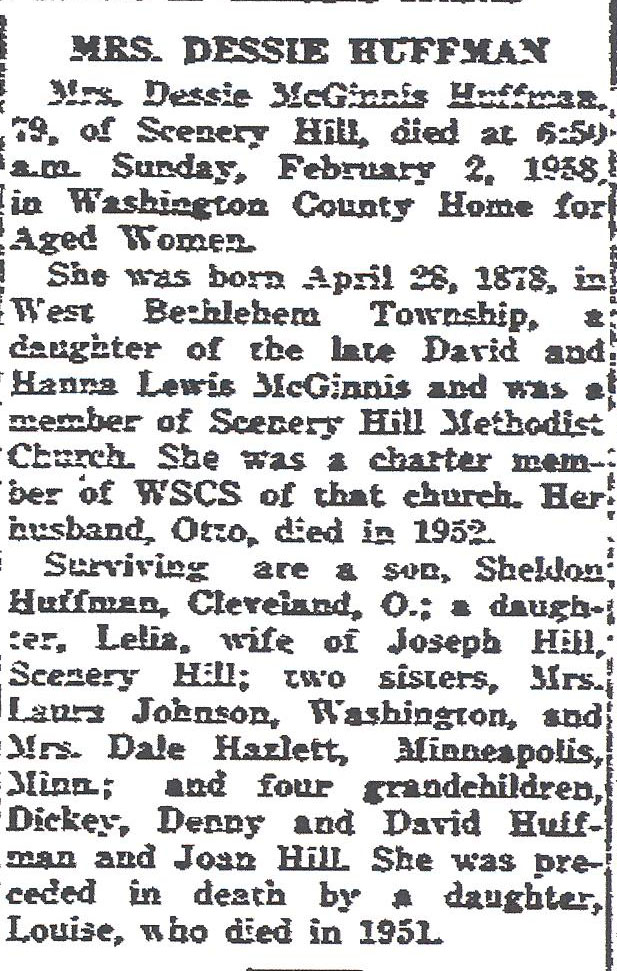 Dessie Huffman obituary